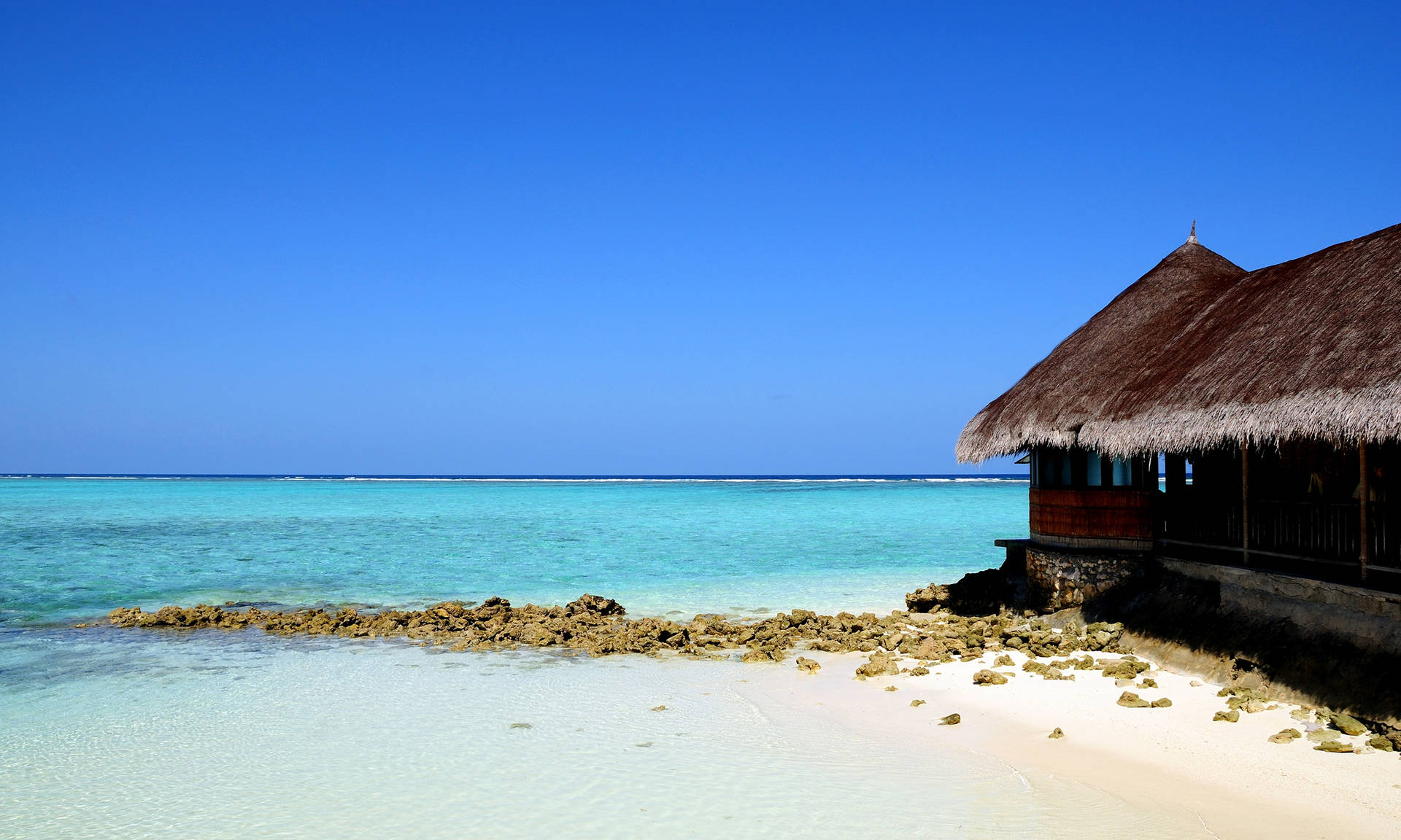 Tropical Hut Beach Desktop Picture