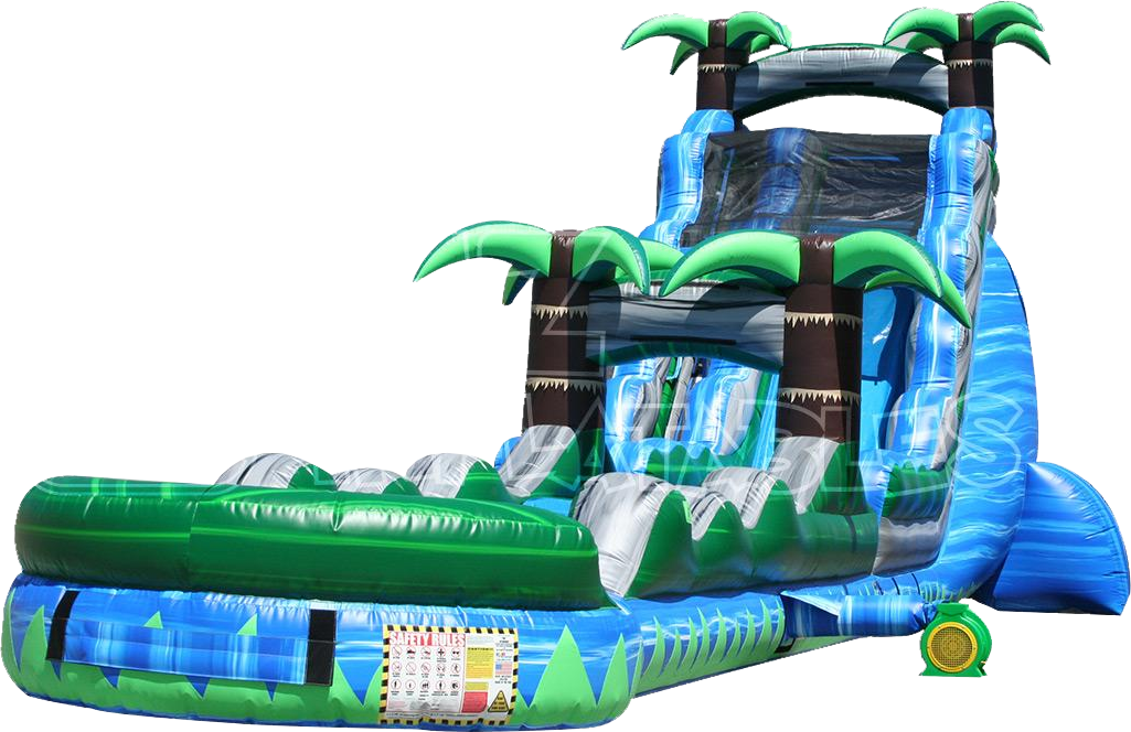 Tropical Inflatable Water Slide PNG