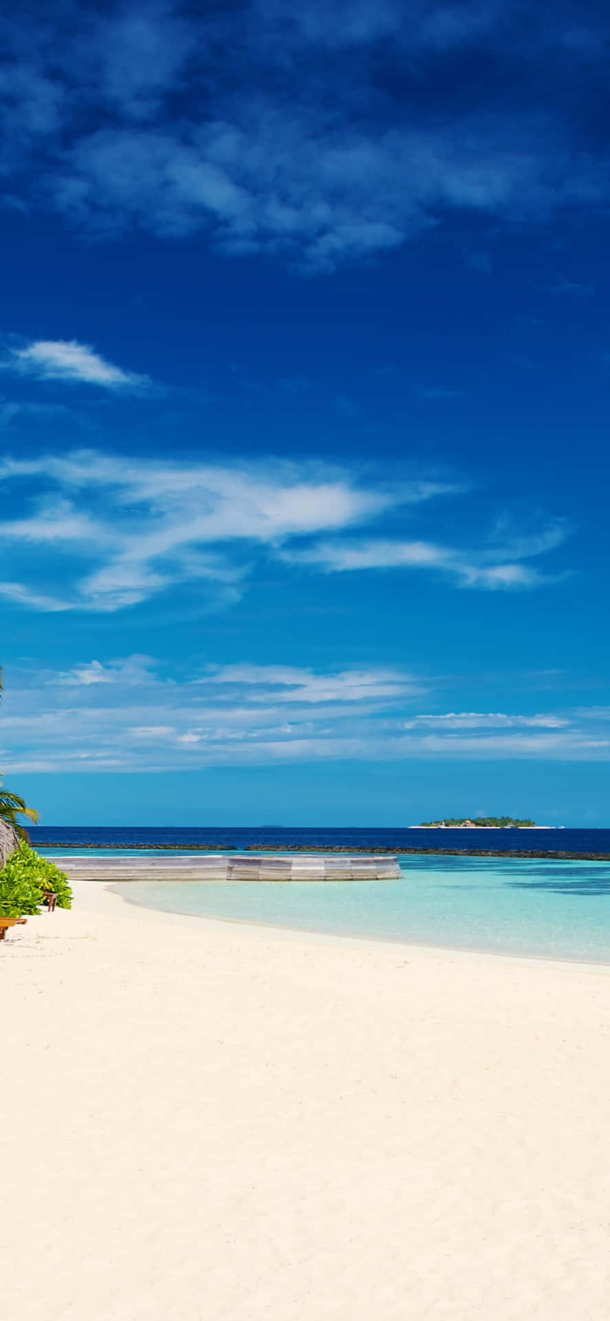 Paradisodelle Vacanze: Rilassati E Rigenerati Su Una Splendida Isola Tropicale. Sfondo