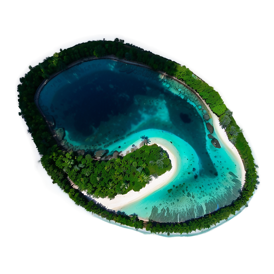 Tropical Island Aerial View Png Rsa67 PNG