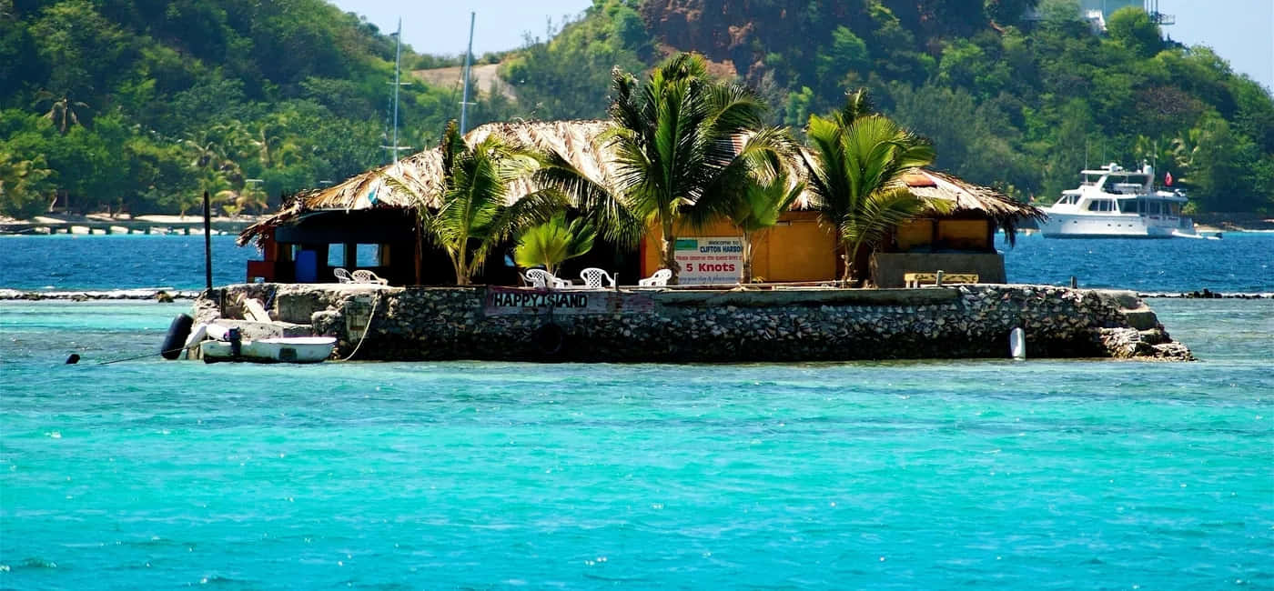 Bar Insulaire Tropical À Saint-vincent, Grenadines Fond d'écran