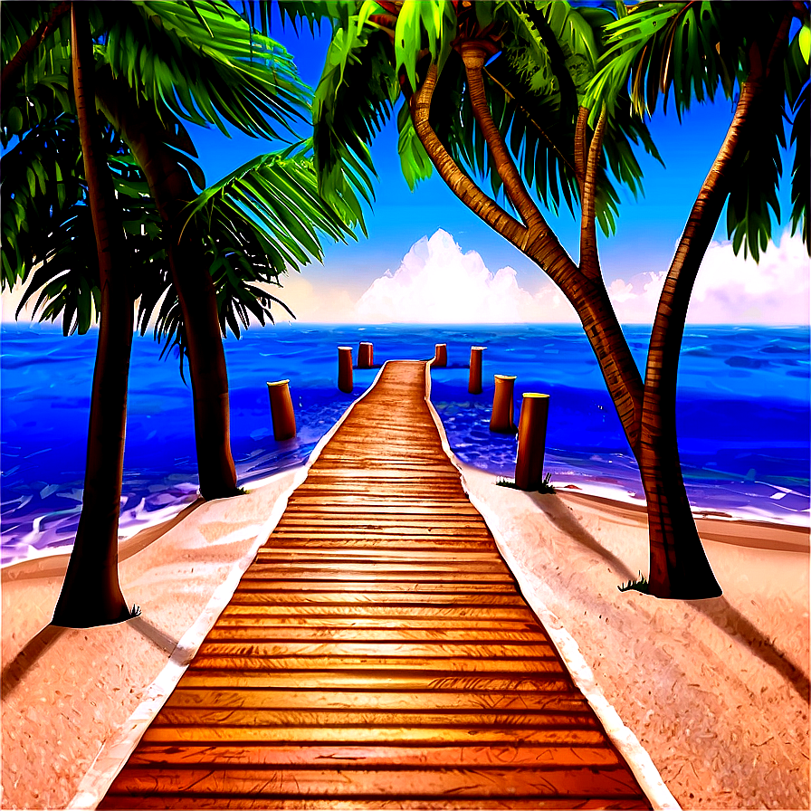 Tropical Island Beach Path Png Syw36 PNG