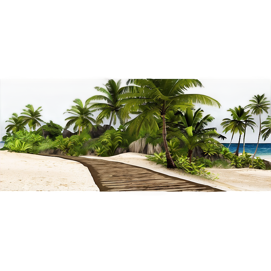 Tropical Island Beach Path Png Xkl PNG