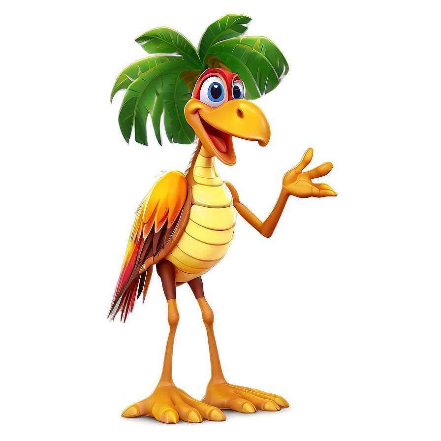 Tropical Island Cartoon Character Png 06122024 PNG
