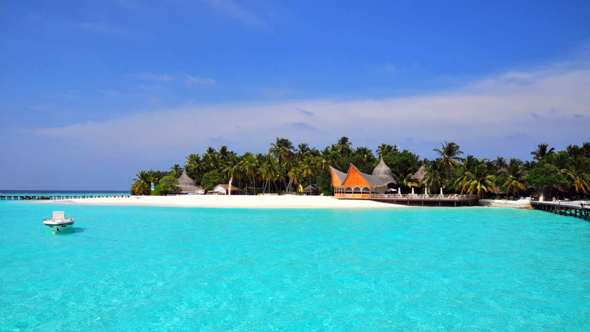 Relaxee Revitalize-se Em Um Paraíso De Ilha Tropical. Papel de Parede