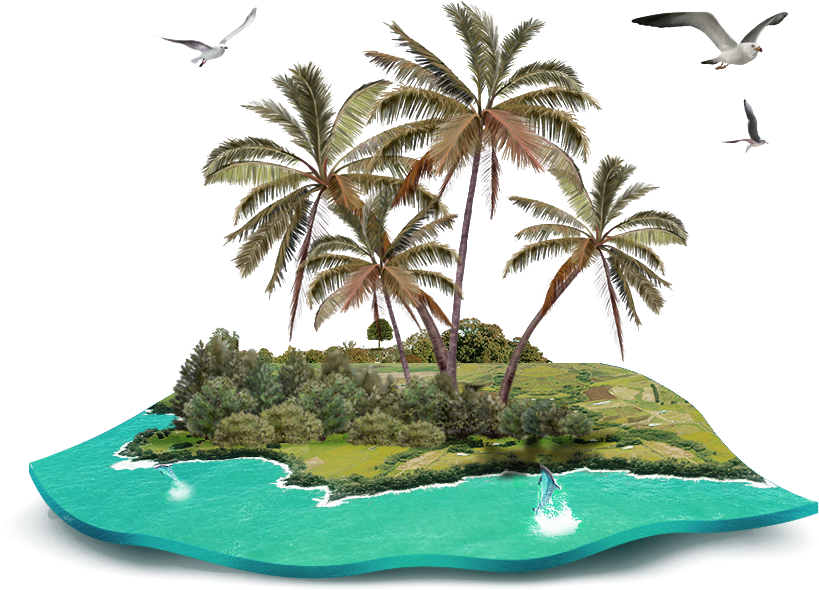 Download Tropical Island Oasis | Wallpapers.com