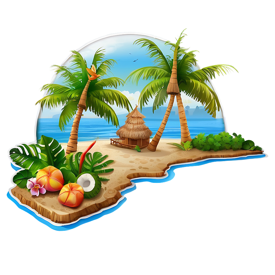 Download Tropical Island Paradise Png 8 | Wallpapers.com