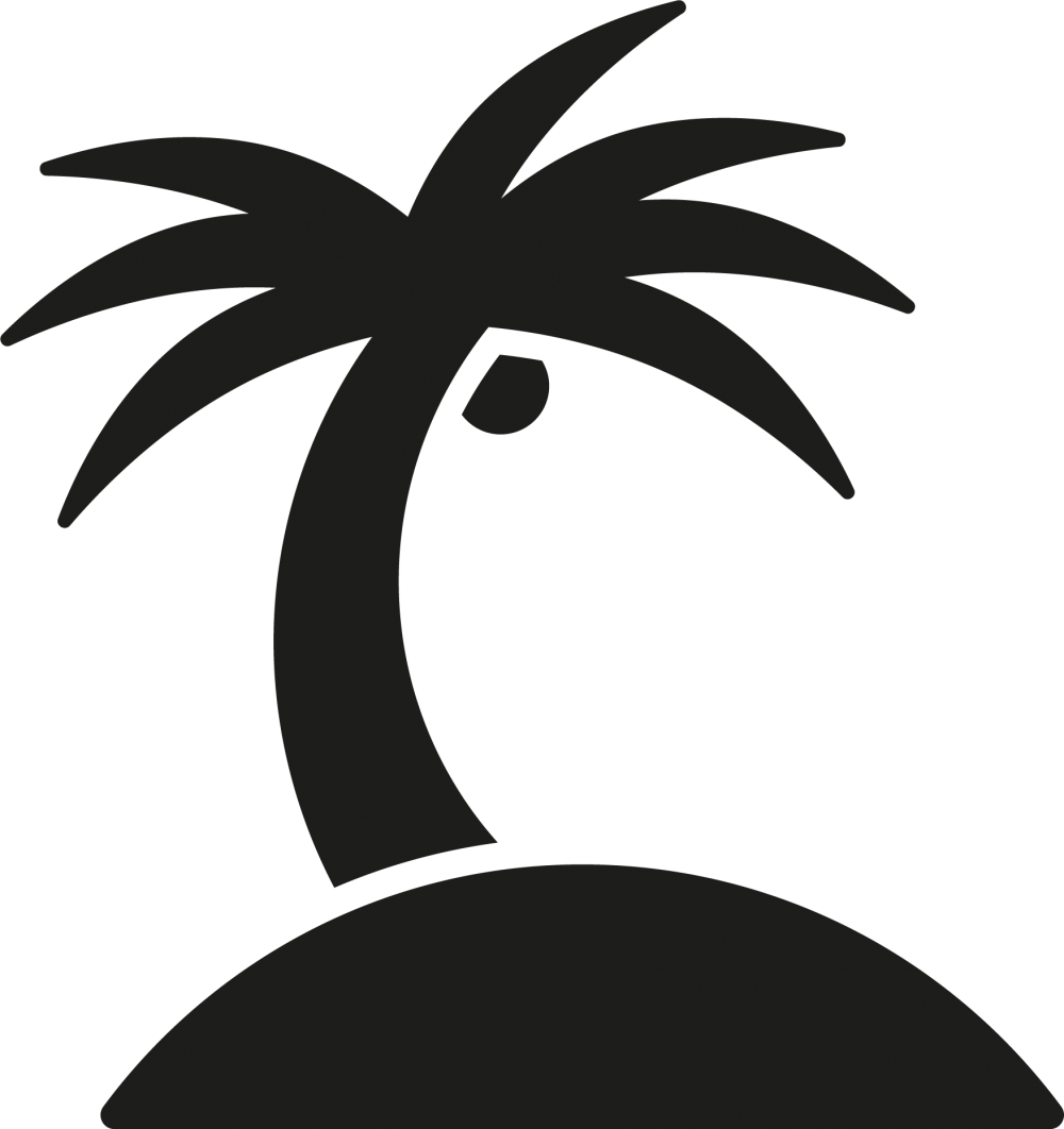Tropical Island Silhouette PNG