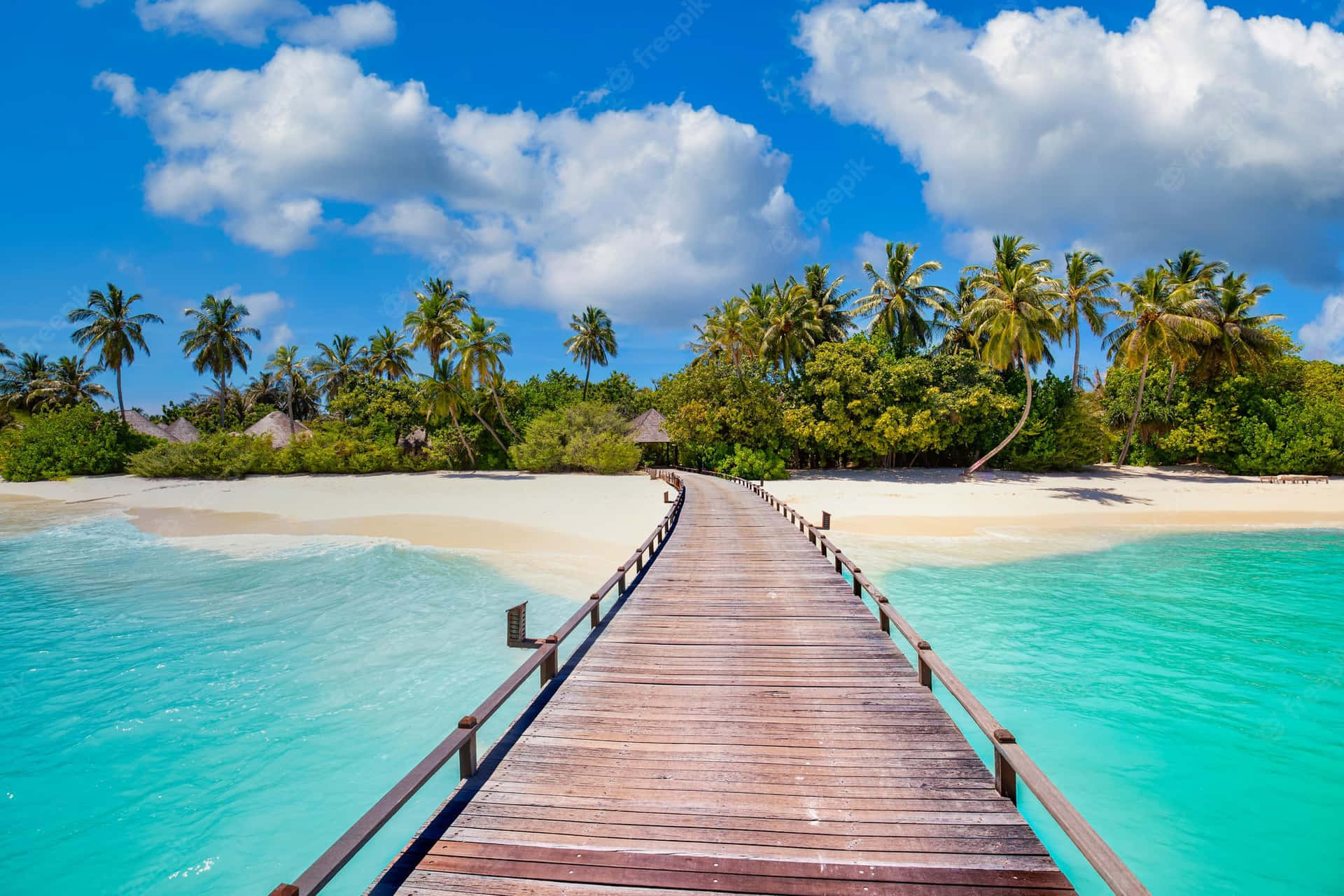 🌊una Vista Paradisíaca Desde Una Isla Tropical Escondida. Fondo de pantalla