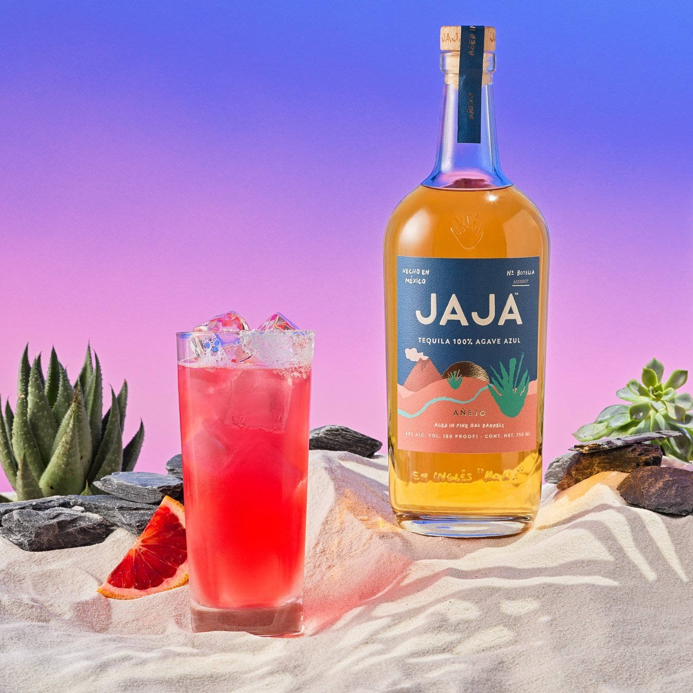 Tropical Jaja Tequila And Pomelo Cocktail Crop Wallpaper
