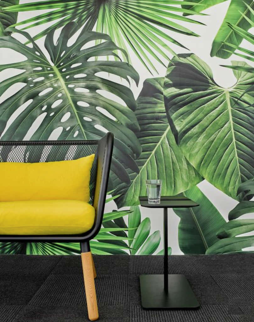 Tropical Leaf Wallpaper Interior Design Wallpaper