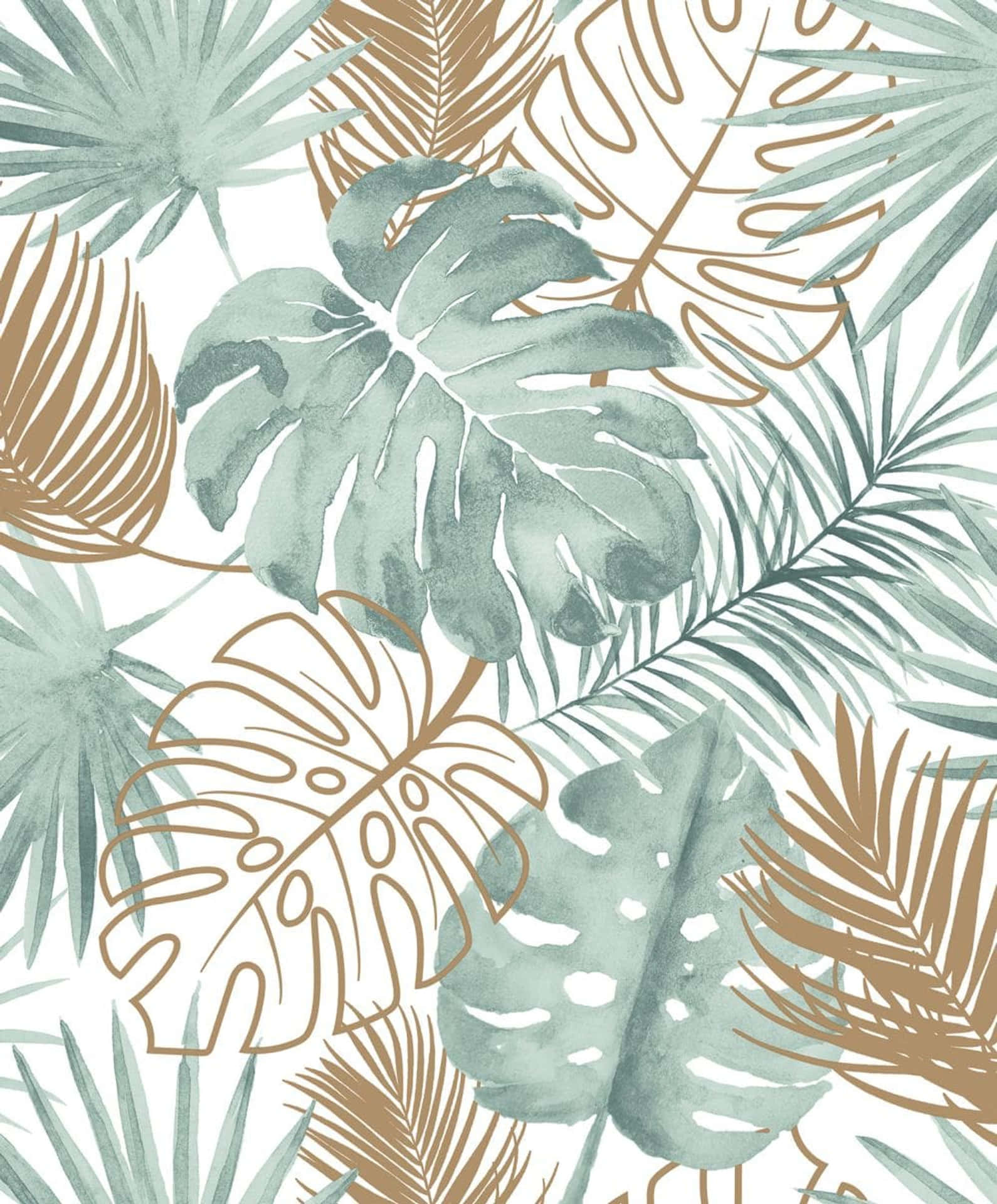 Download Tropical Leaves Seamless Pattern | Wallpapers.com