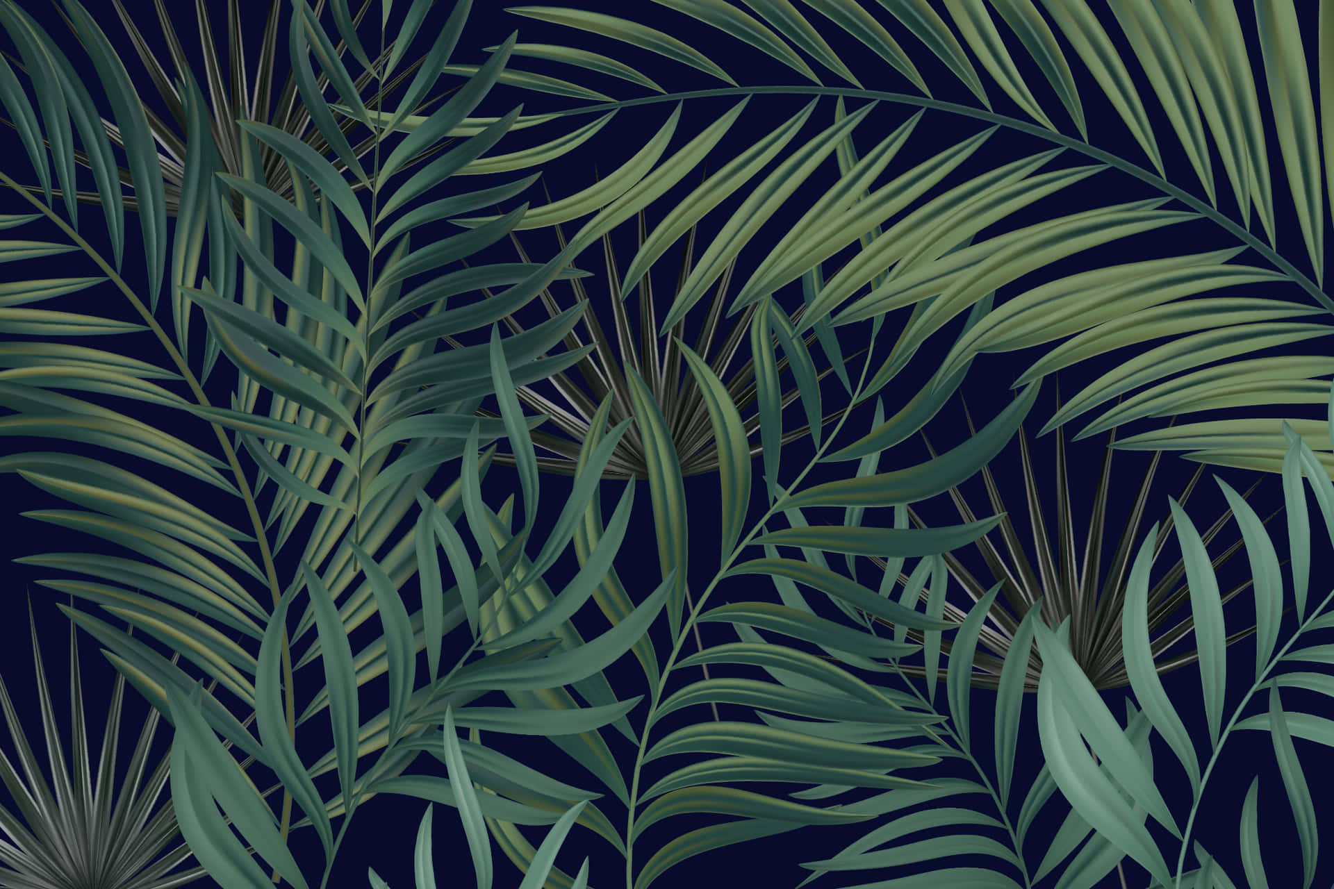 "A Stunning Close Up Of Lush Tropical Leaves"