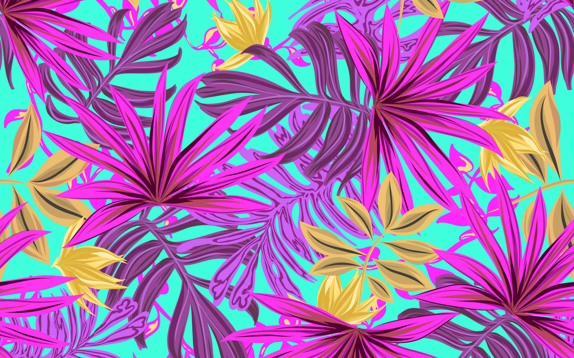 Enjoy Refreshing Tropical Leaves on Your Desktop Wallpaper