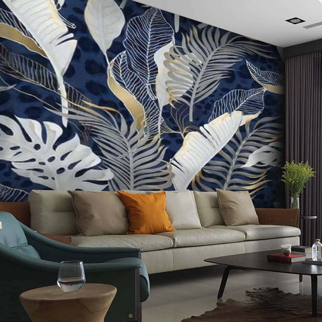 Tropical Leaves Wallpaper Living Room Wallpaper