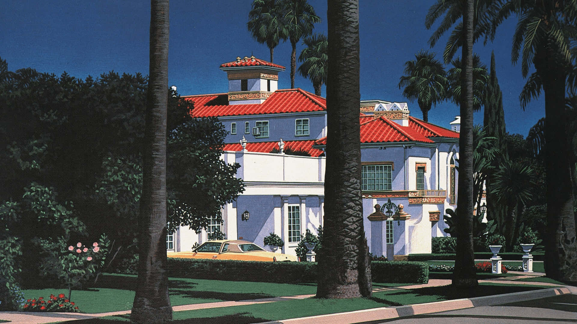 Tropical Mansion Artworkby Hiroshi Nagai Wallpaper