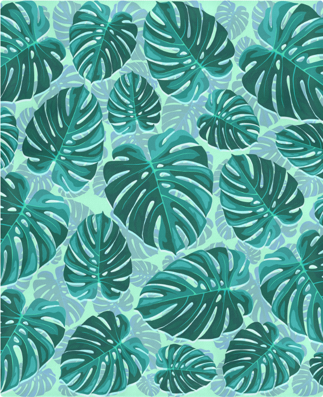 Tropical Monstera Pattern PNG