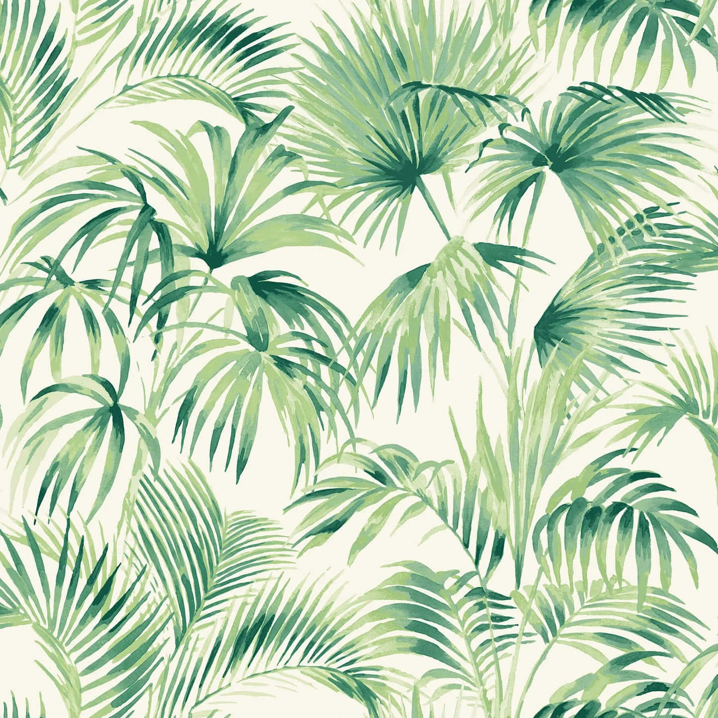 Tropical Palm Frond Pattern Wallpaper