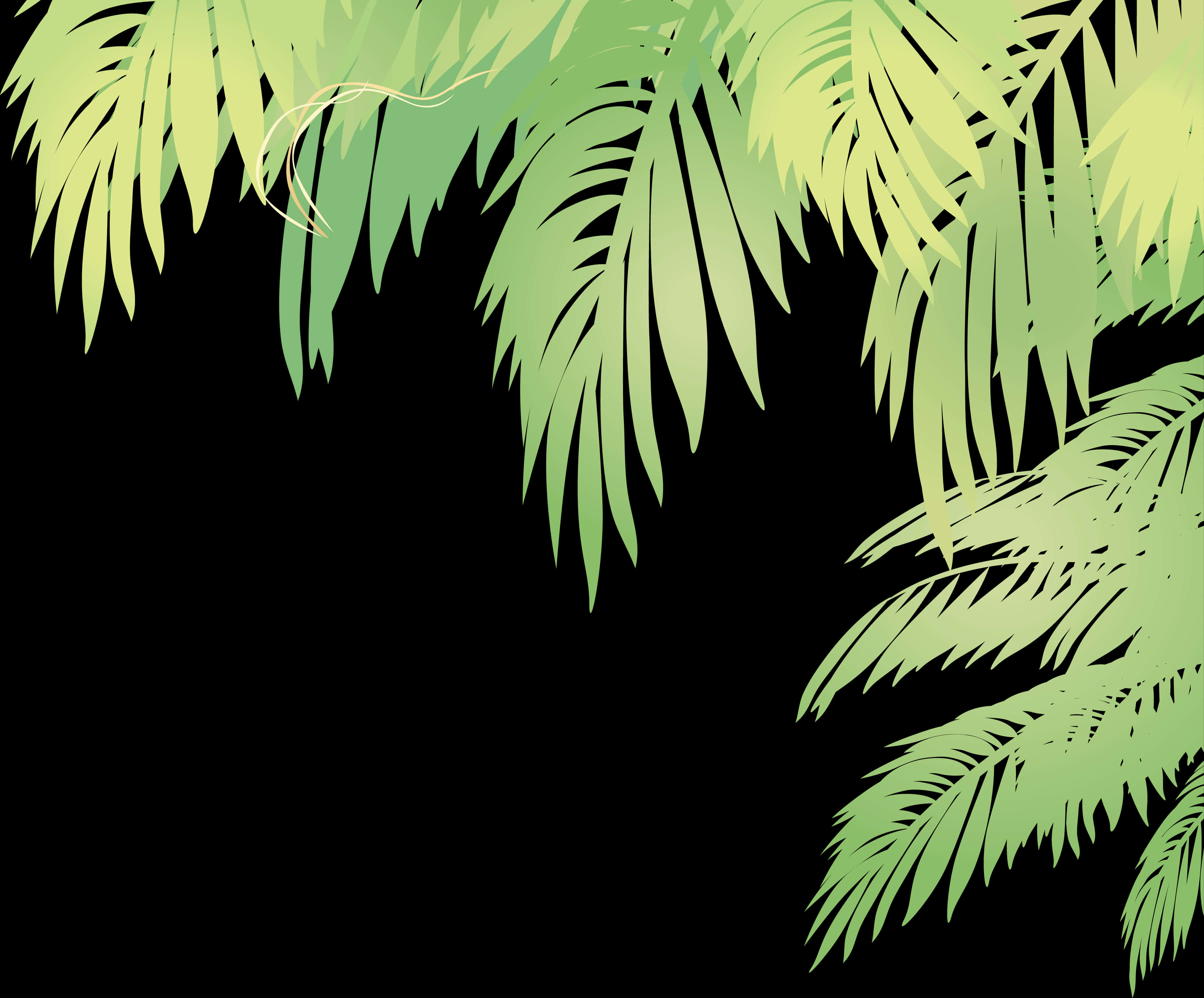 Tropical_ Palm_ Leaves_ Vector_ Background PNG