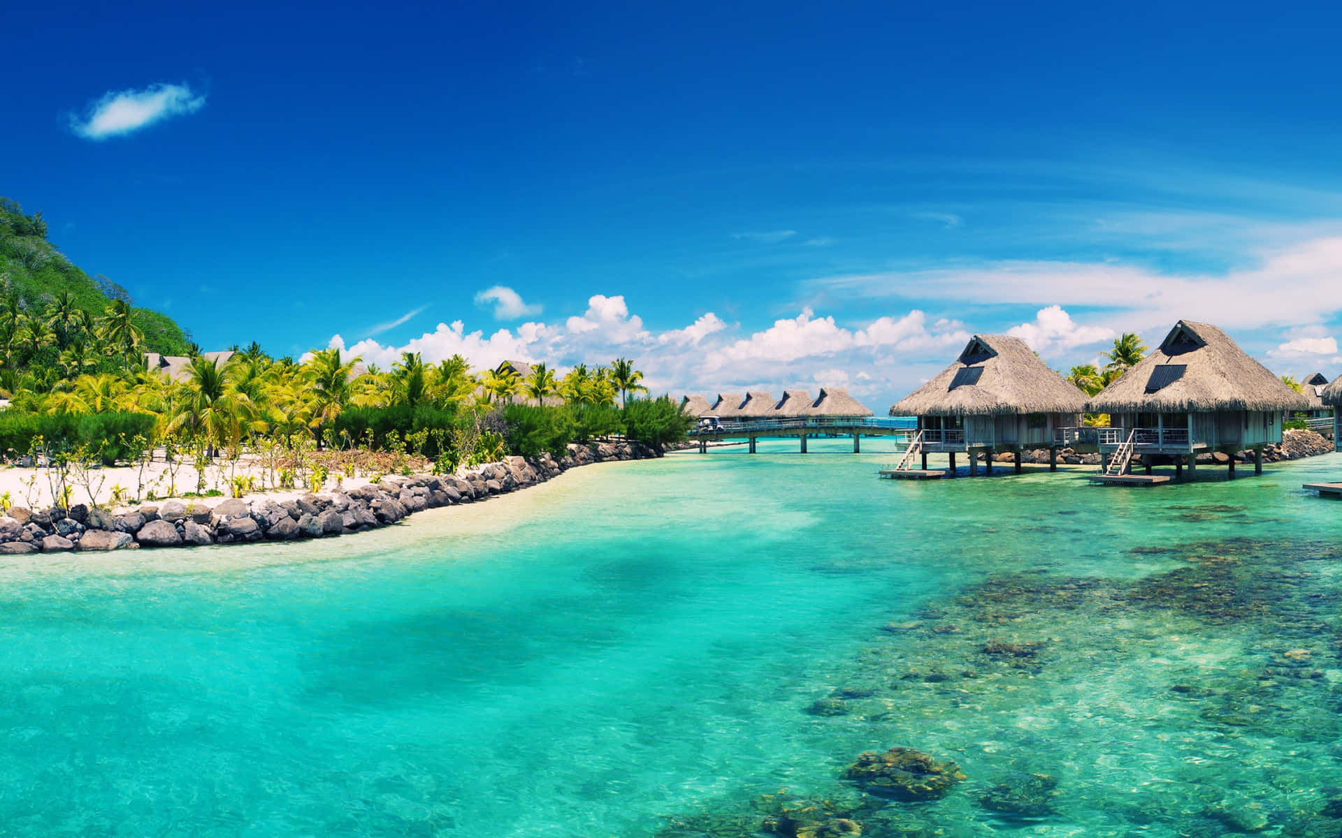 Tropical Paradise Resort Caribbean Wallpaper