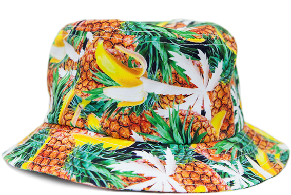 Tropical Pineapple Bucket Hat PNG