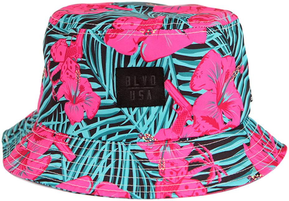 Tropical Print Bucket Hat PNG