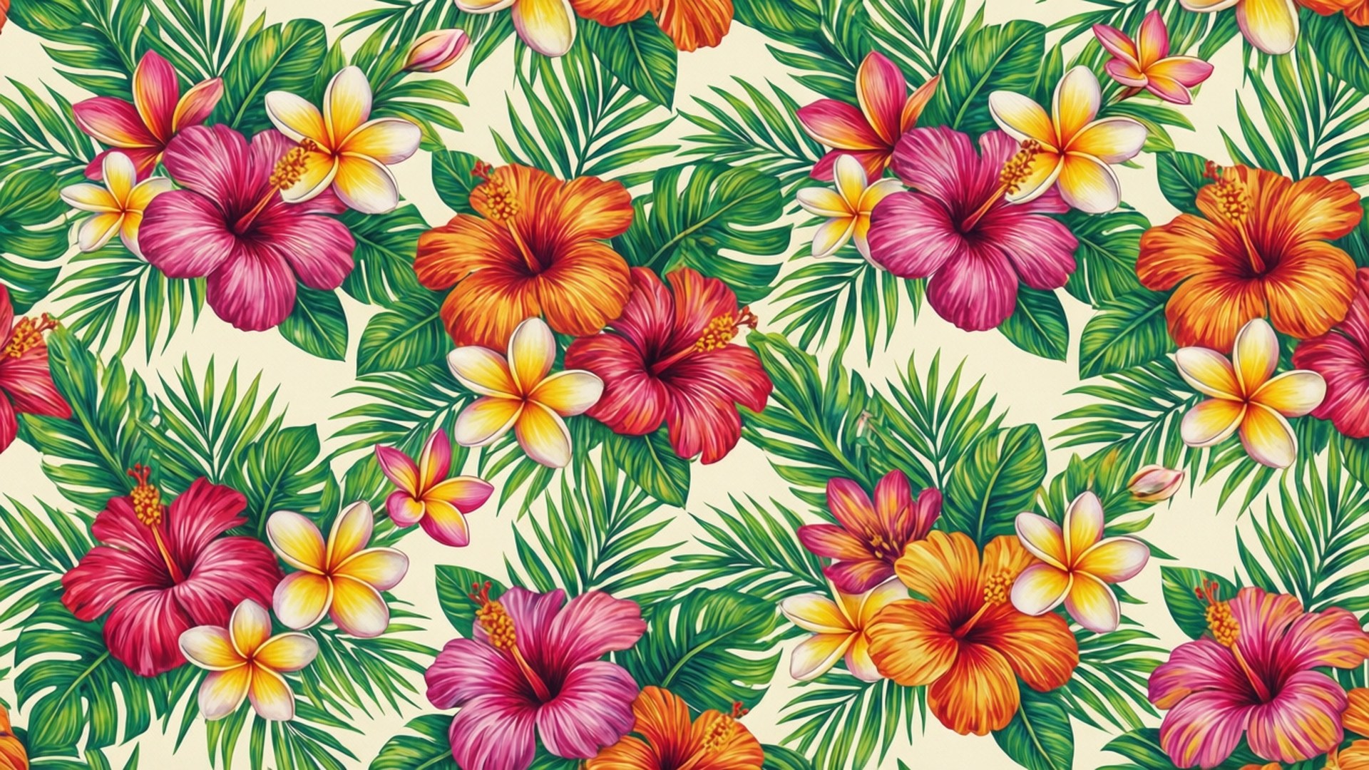 Tropisches Druckmuster Wallpaper