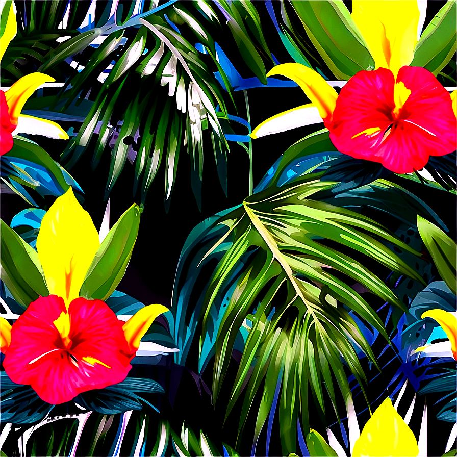 Tropical Print Png Yev80 PNG