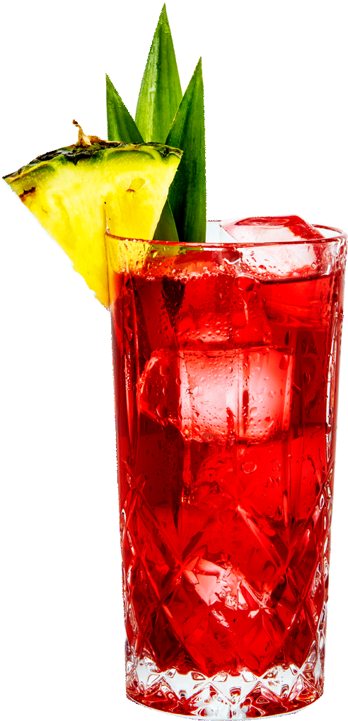 Tropical Red Cocktail Glass PNG