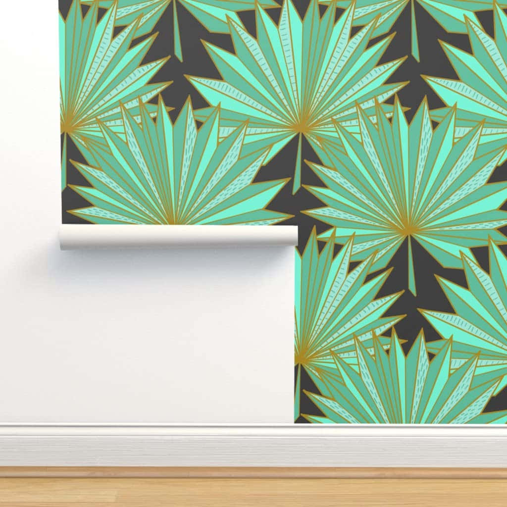 Tropical Spoonflower Fan Wallpaper