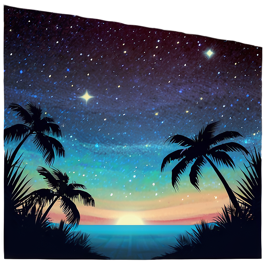 Tropical Starry Night Sky Png 80 PNG