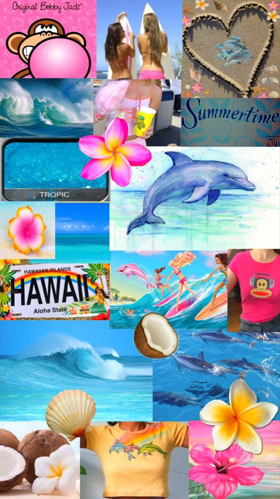 Tropical_ Summer_ Collage Wallpaper