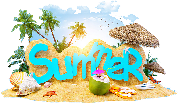 Tropical Summer Holiday Concept PNG