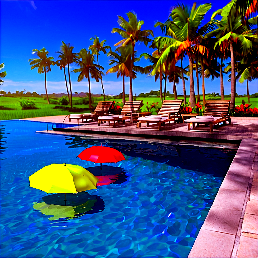 Tropical Swimming Pool Png 06122024 PNG