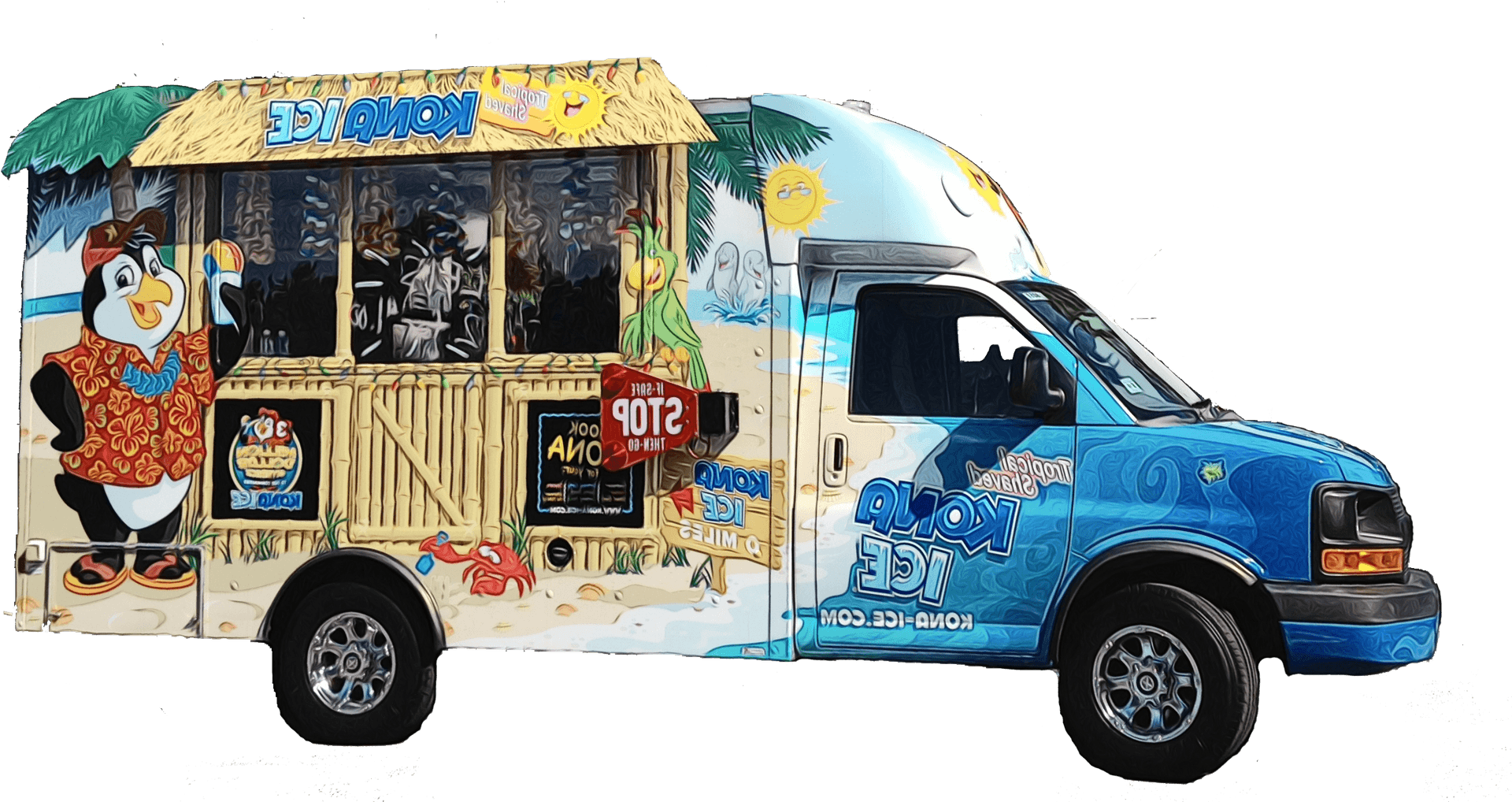 Tropical Themed Food Truck PNG