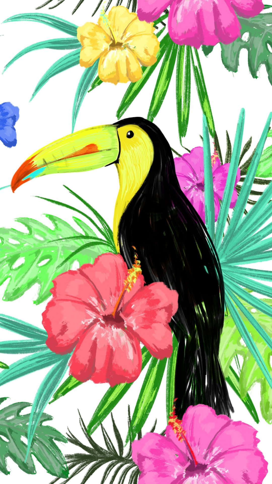 Tropical_ Toucan_ Amidst_ Flowers.jpg Wallpaper