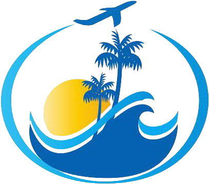 Tropical Travel Logo Design PNG