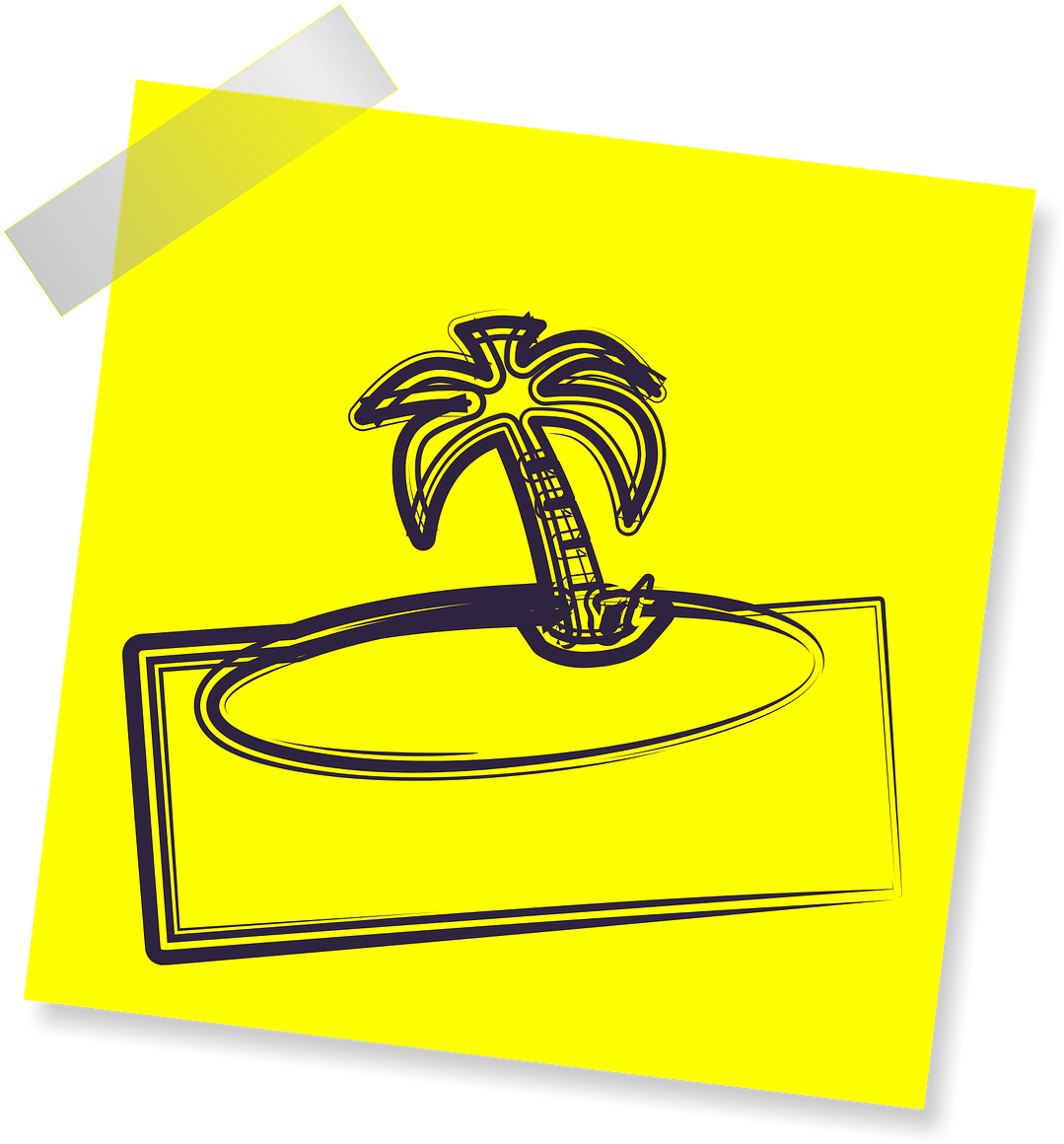 Tropical Vacation Note Icon PNG