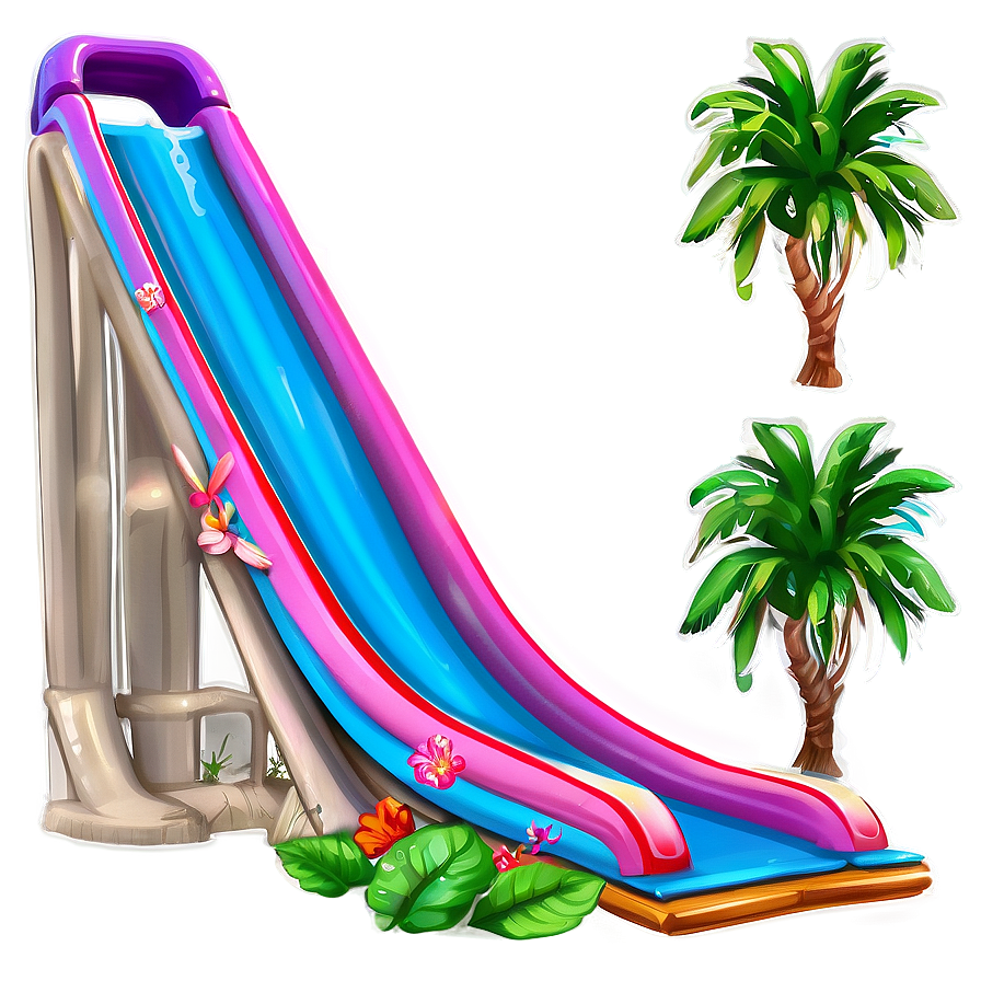 Tropical Water Slide Png 06122024 PNG