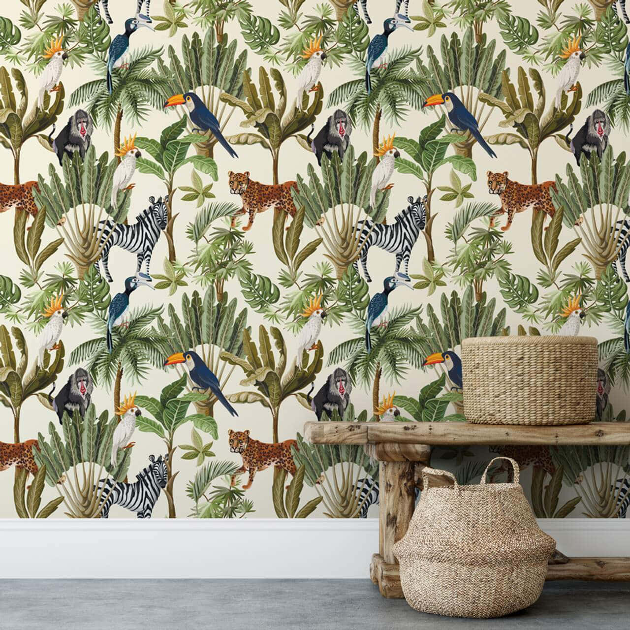 Tropical Wildlife Wallpaper Scene Wallpaper