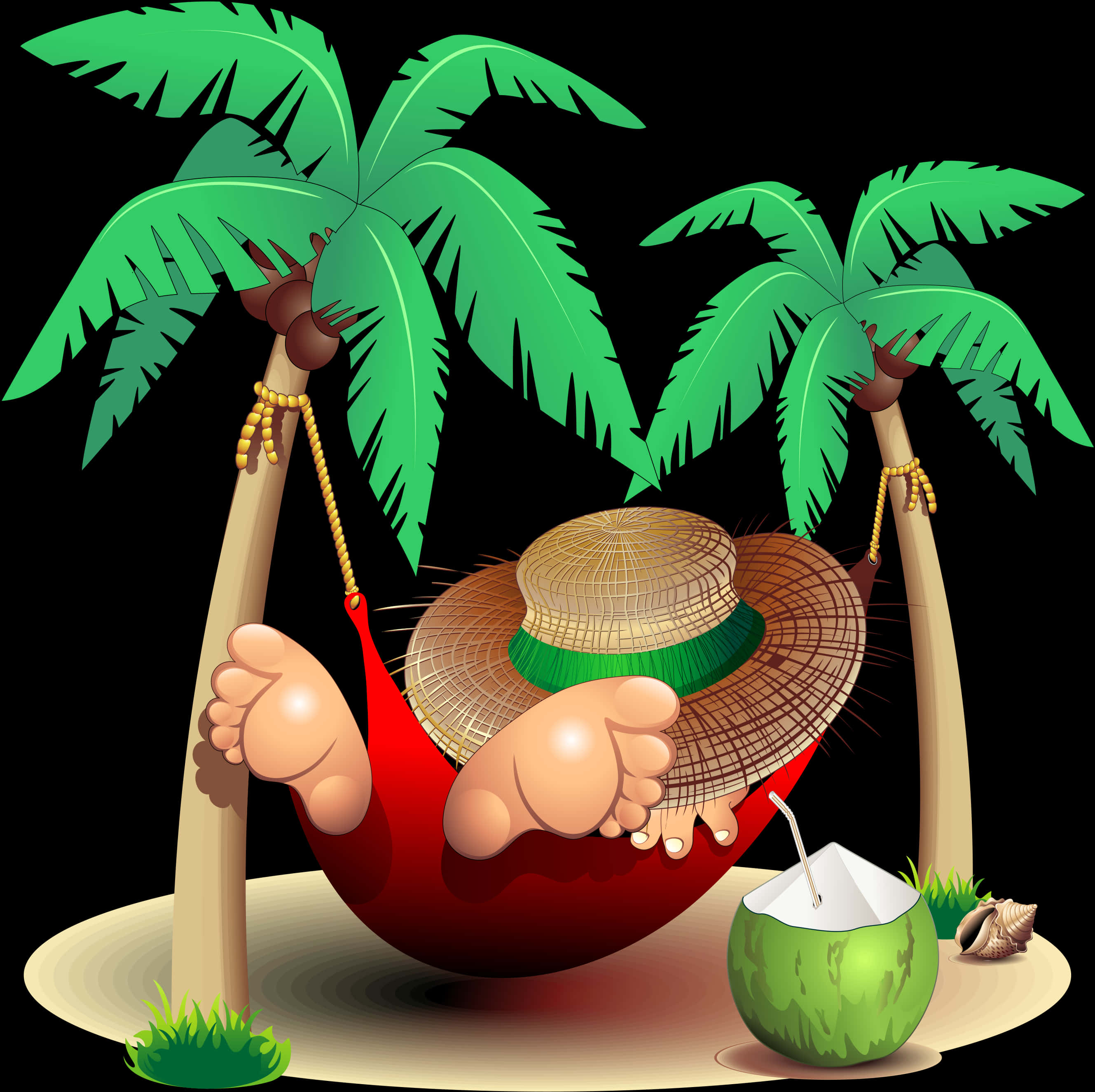 Tropical_ Hammock_ Relaxation PNG