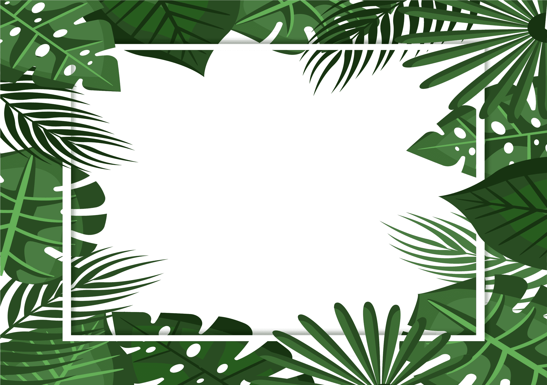 Tropical_ Leaf_ Border_ Frame PNG