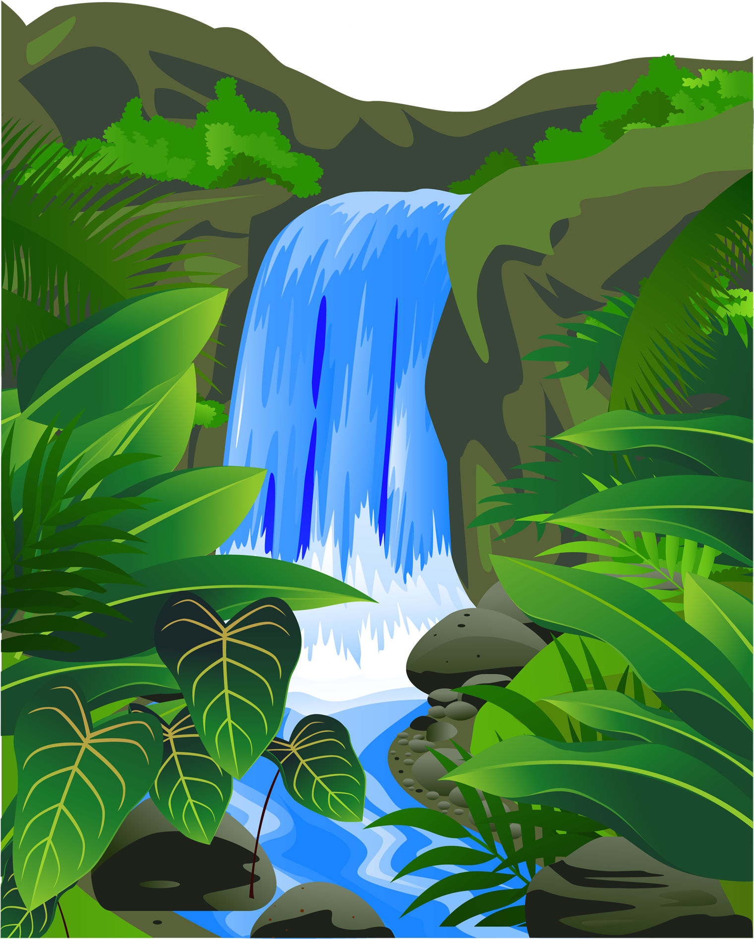 Download Tropical_ Waterfall_ Serenity | Wallpapers.com