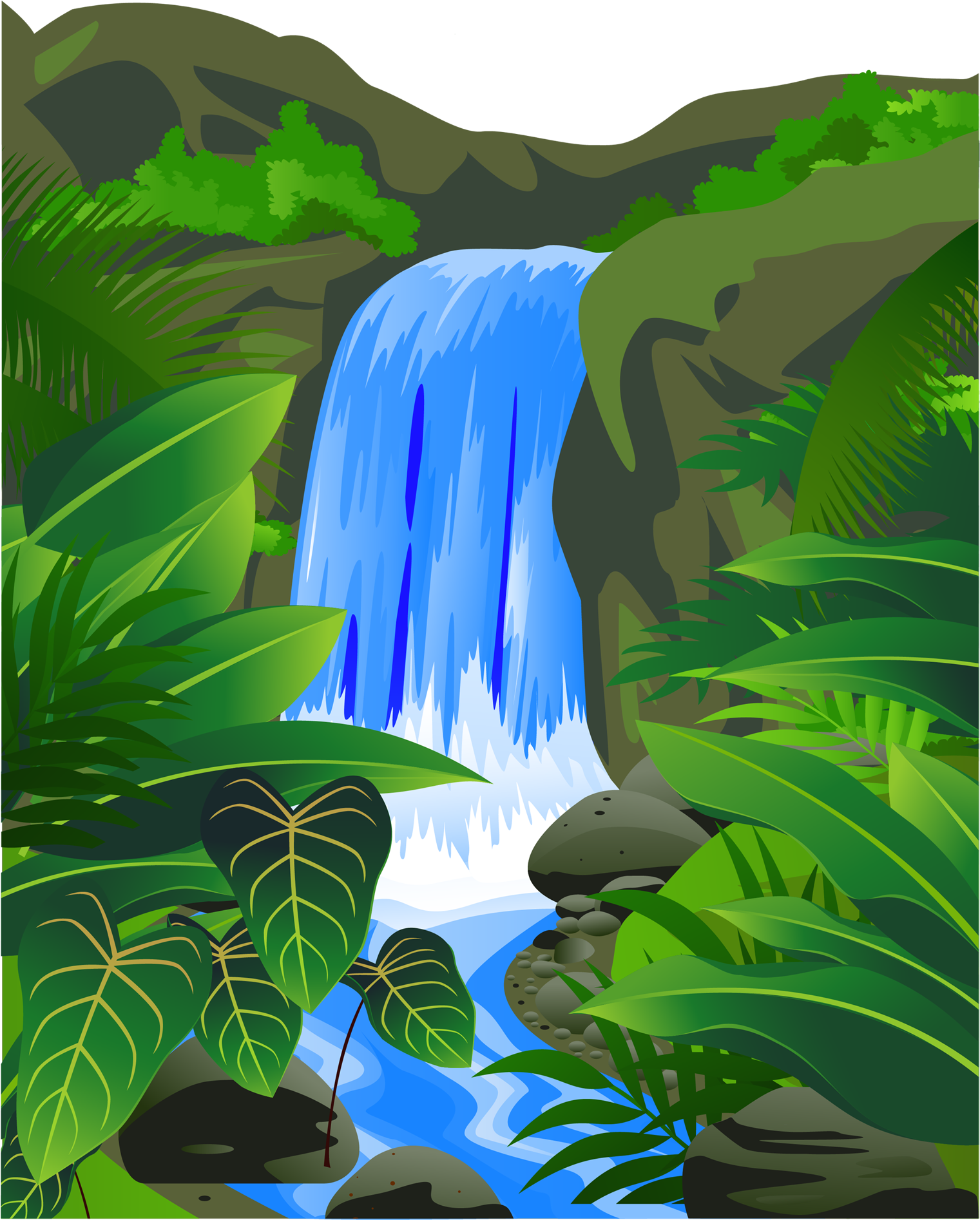 Tropical_ Waterfall_ Serenity PNG