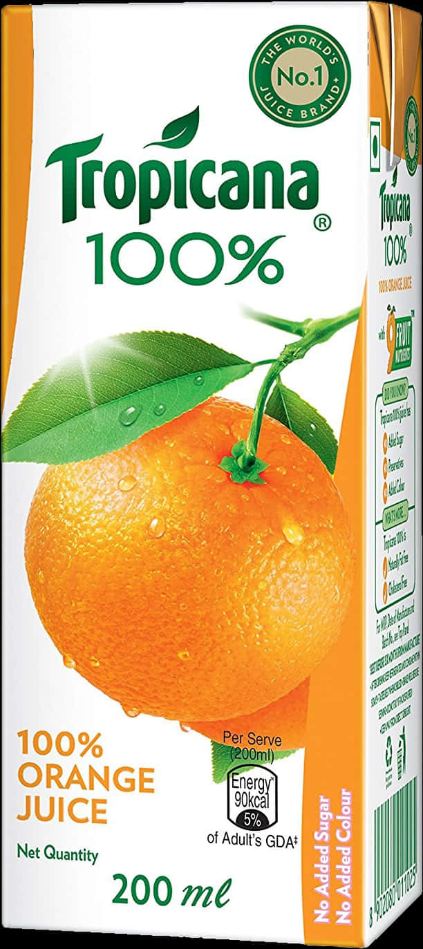 Tropicana100 Percent Orange Juice Package PNG