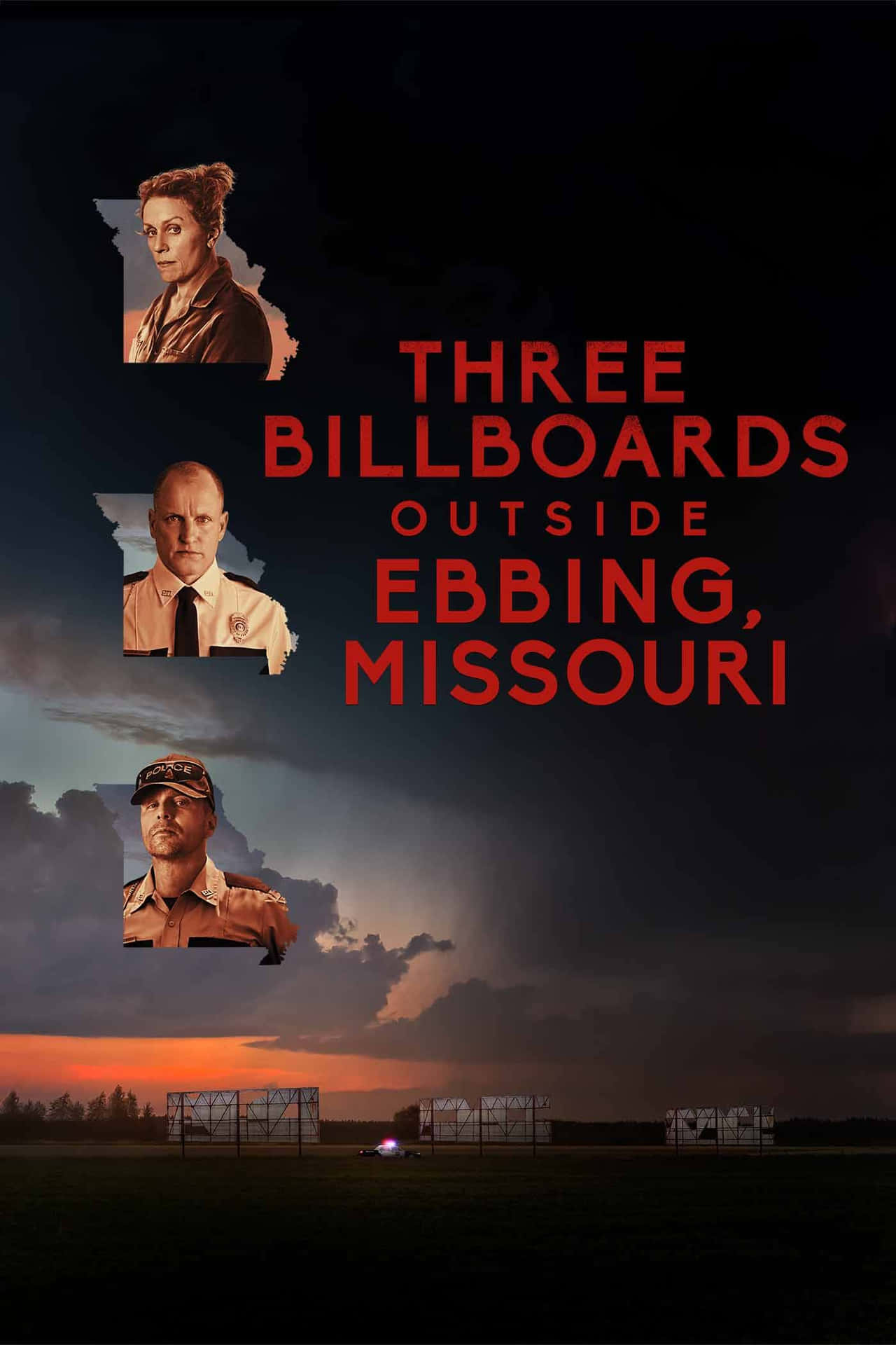 Troubled Mother Against The Sunset In Three Billboards Outside Ebbing, Missouri Wallpaper