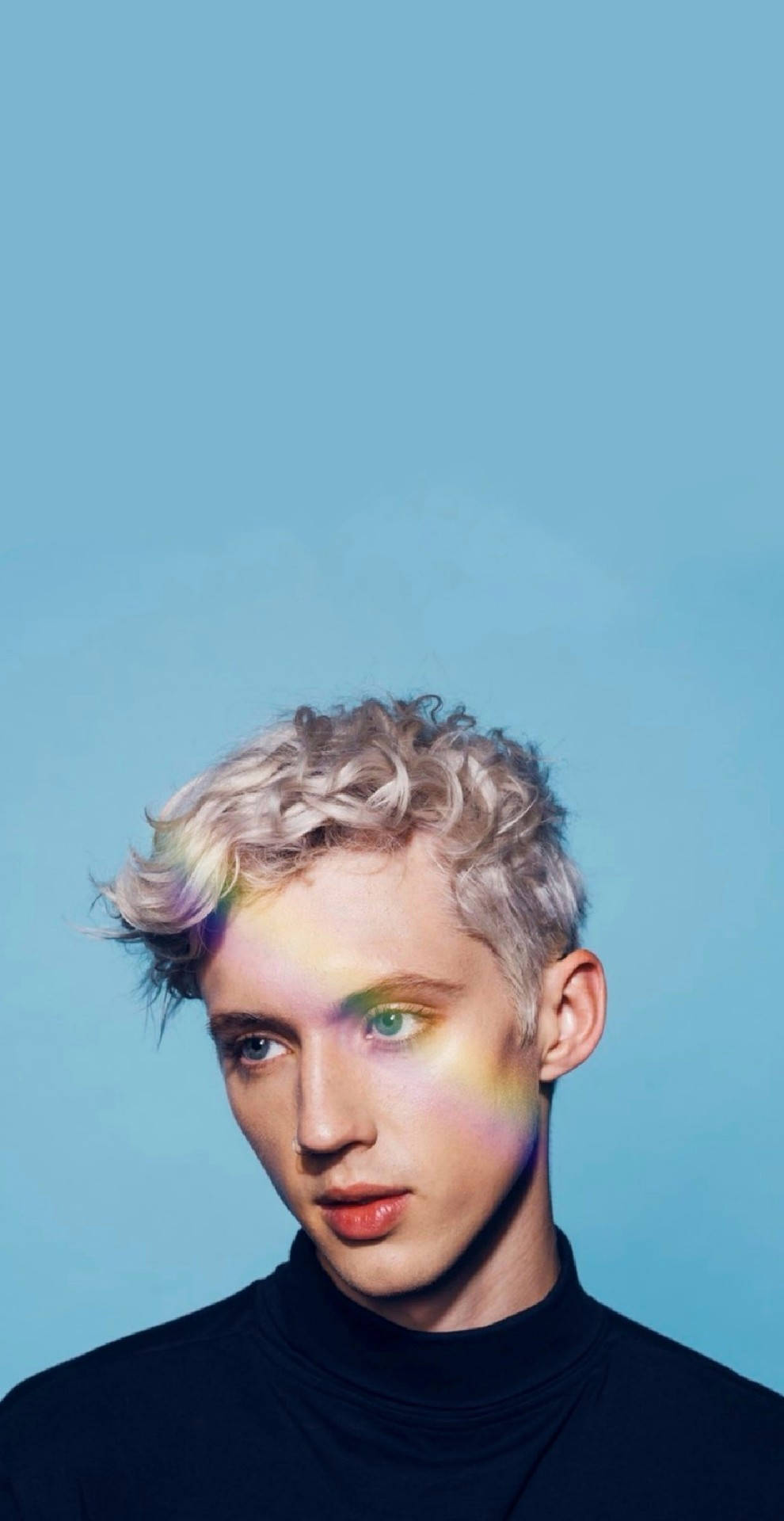 Download Troye Sivan With Rainbow Wallpaper | Wallpapers.com