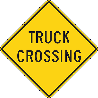 Truck Crossing Sign PNG