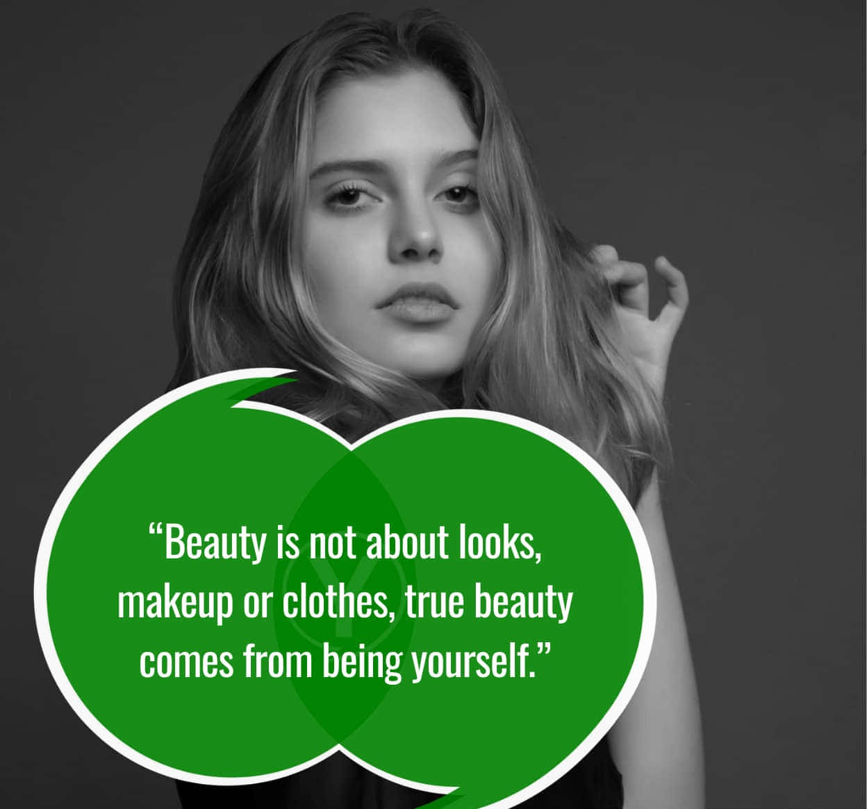 True Beauty Authenticity Quote Wallpaper
