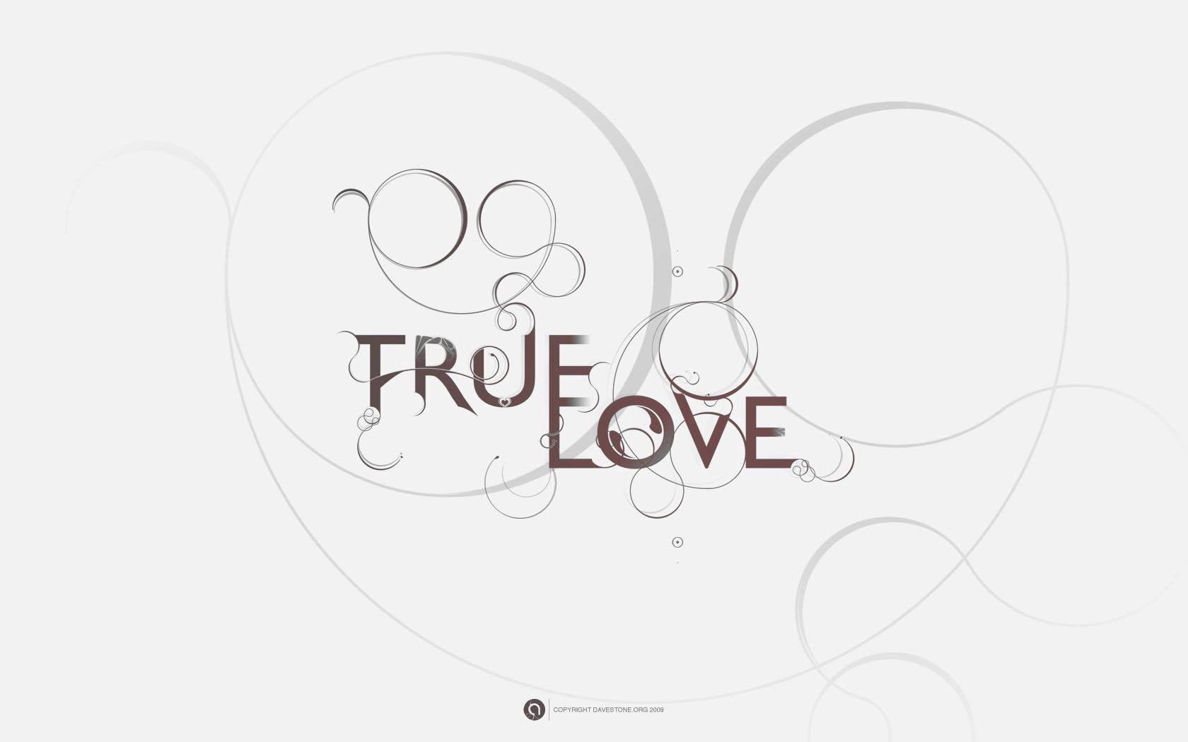 Ægte Kærlighedsskrifttype På Simpel Hvid Baggrund Wallpaper